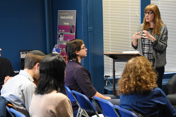 Schwabe addressing the audience